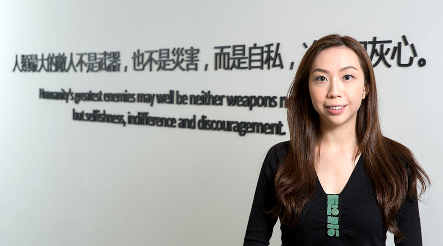 Eliza Cheung, clinical psychologist of the Hong Kong Red Cross