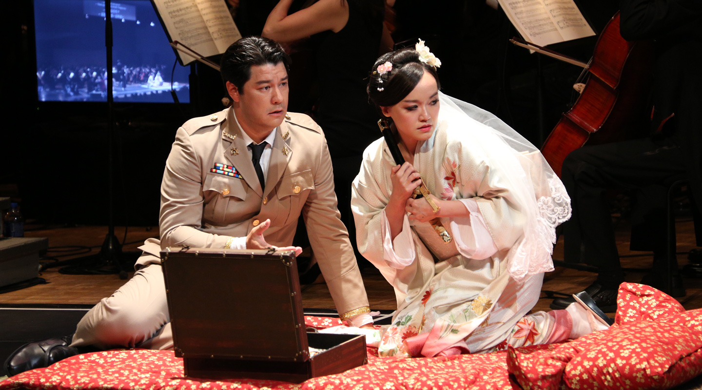 Playing the title role of Cio-Cio-San in <em>Madama Butterfly</em>