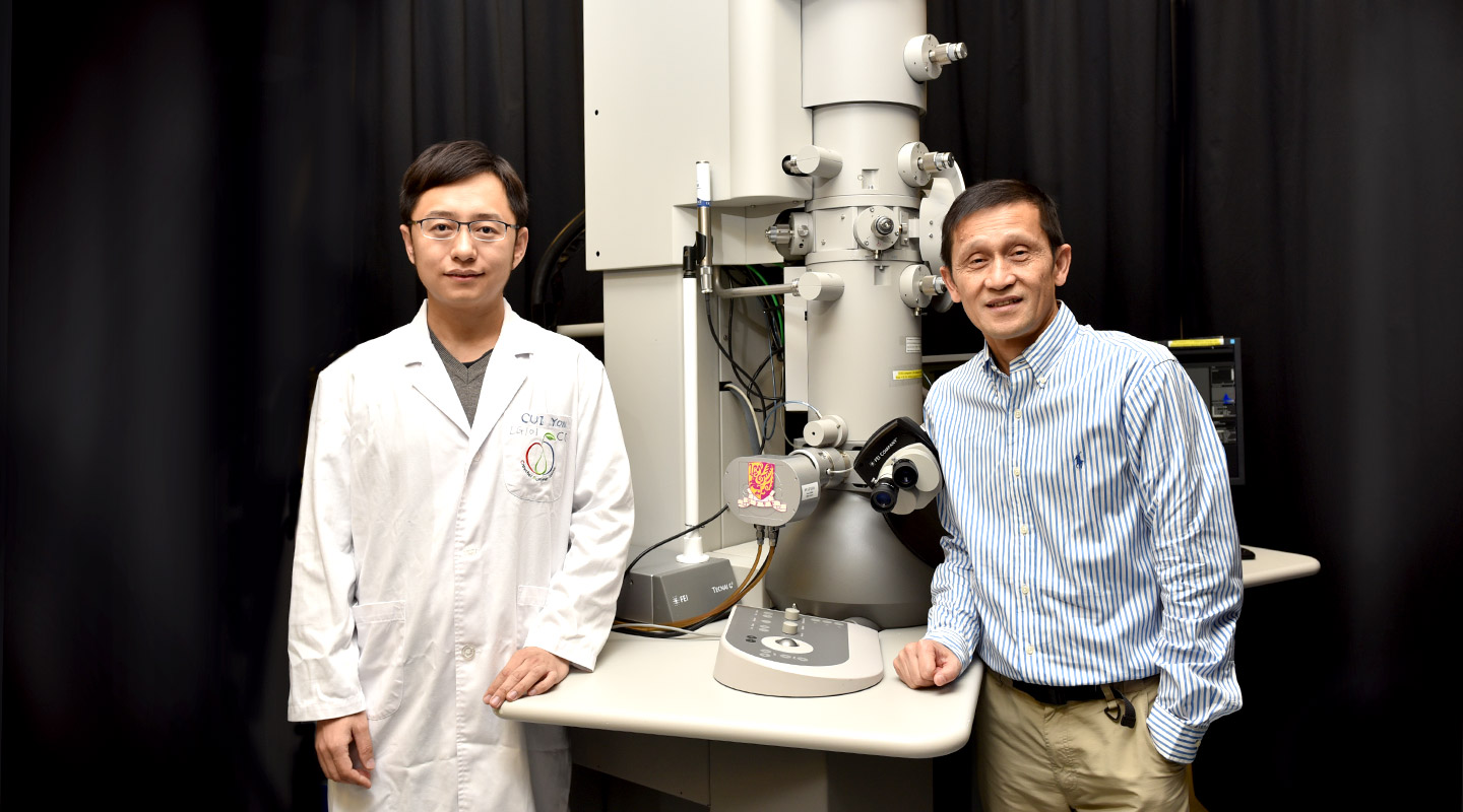 Prof. Jiang Liwen <em>(right)</em> and postdoctoral fellow Dr. Cui Yong 