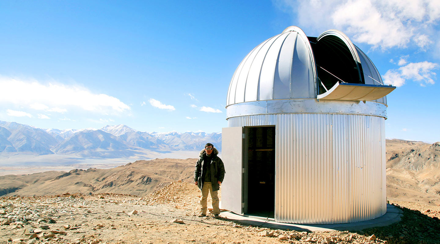 在西藏五千一百米海拔山上建造全球第六高的天文台<em>（受訪者提供）</em>