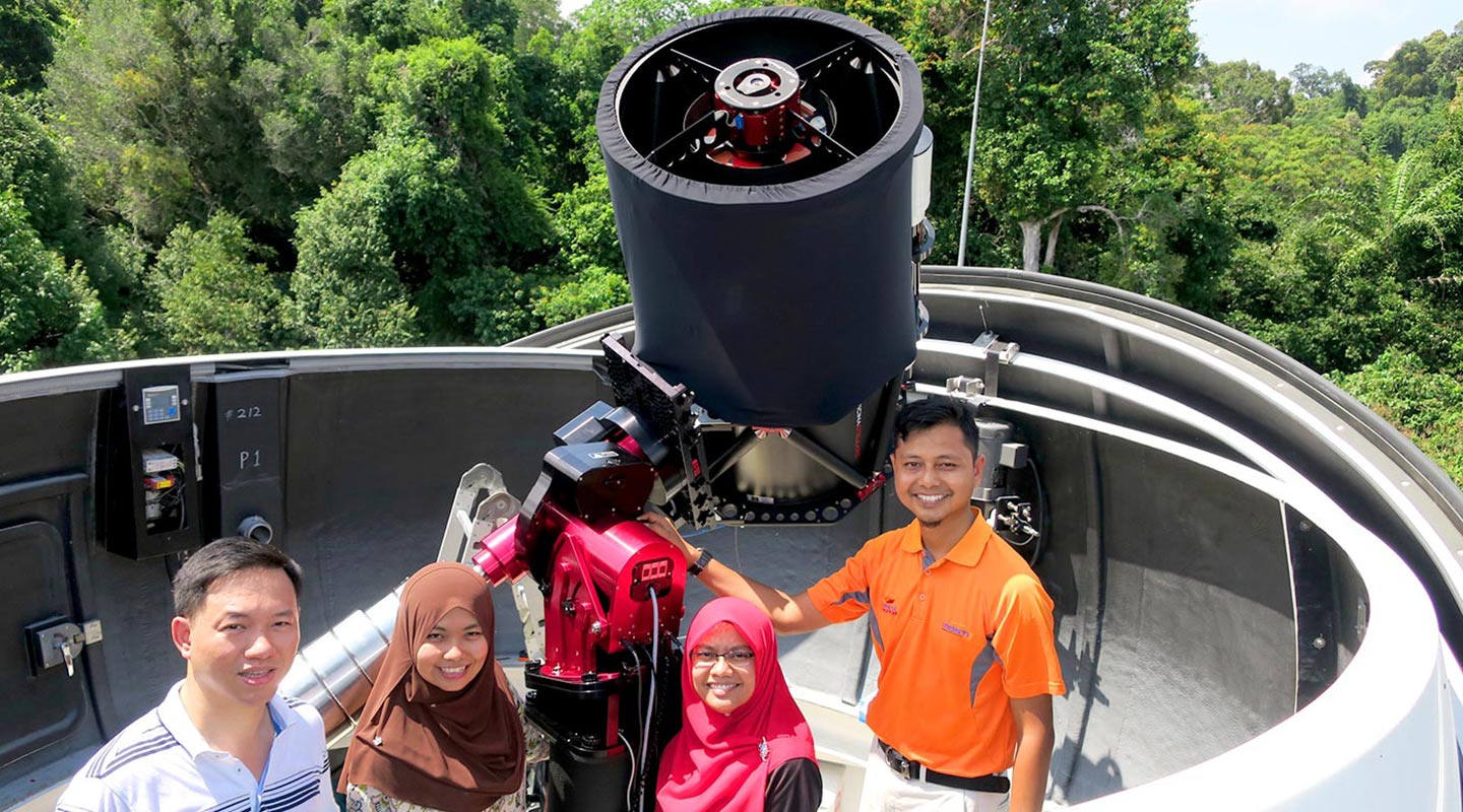 為馬來西亞浮羅交怡國家天文台建造的0.5 米口徑望遠鏡<em>（受訪者提供）</em>