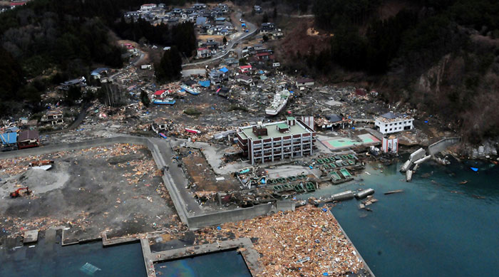 Northeastern Japan’s earthquake and tsunami in March 2011 (Photo: U.S. Navy / Alexander Tidd)
