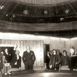 Sir Murray MacLehose in the newly completed Cho Yiu Conference Hall in 1972