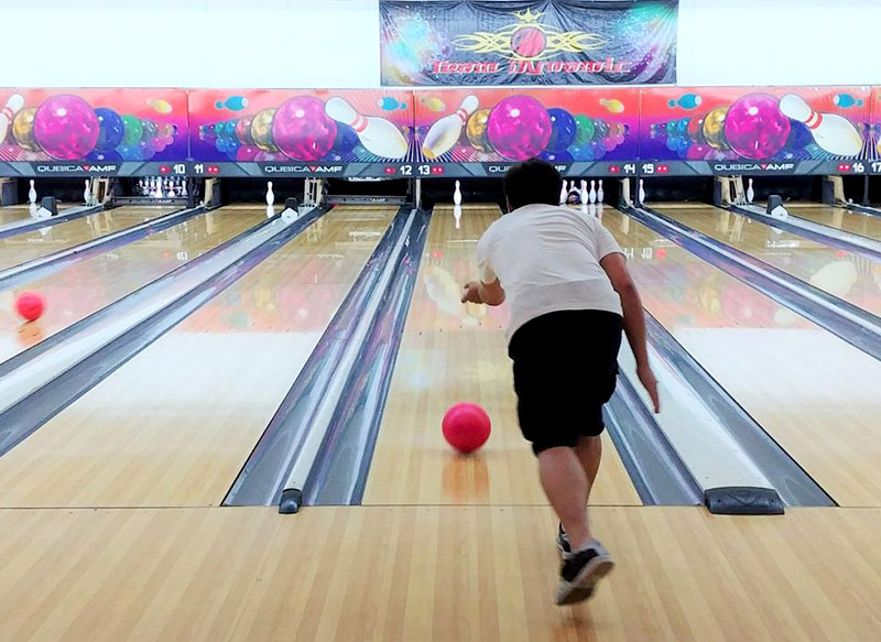 The bowling session offered by this year’s ‘Fitness x Mentorship’ Scheme