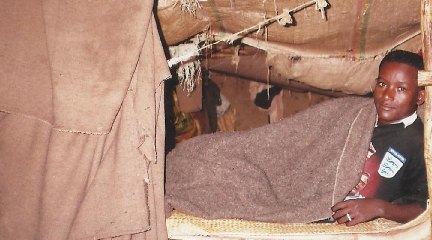 Ginenus's makkeshift bed in prison <em>(courtesy of interviewee)</em>