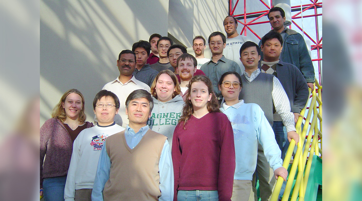Professor Song with his research group at Penn State in 2004