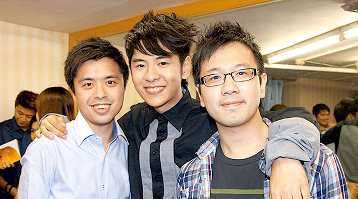 <em>Running away</em>, an Alfred Hui <em>(centre)</em> song to which Kit Wong contributed the lyrics, once topped the pop charts of Commercial Radio FM 903 