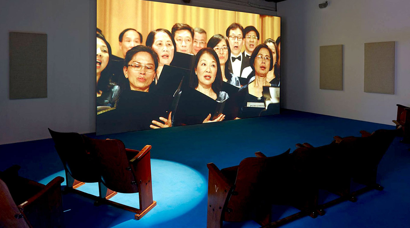 ‘We are the World’ was showcased in the Hong Kong Pavilion in the Venice Biennale 2017, with the vocals processed <em>(courtesy of the interviewee)</em>
