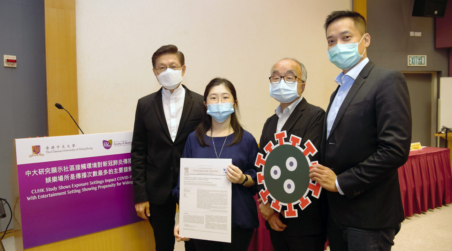 (From left) Prof. Yeoh Eng-kiong, Prof. Wong Ngai-sze, Prof. Lee Shui-shan, and Prof. Samuel Wong