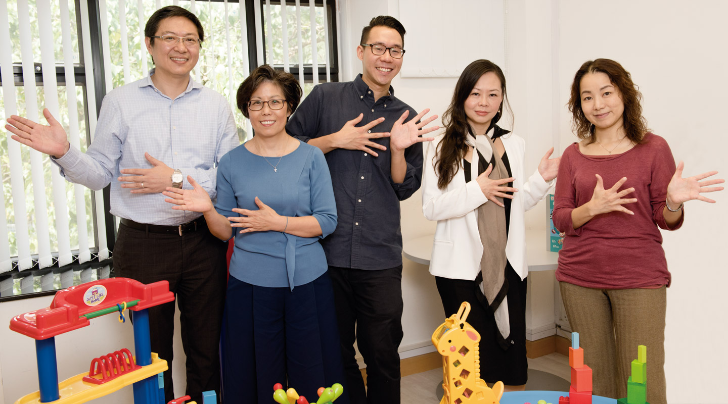 (From left) Chris Yiu, Gladys Tang, Raymond Wong, Elsie Tsui and Kelly Kwan <em>(Photo by ISO staff)</em>