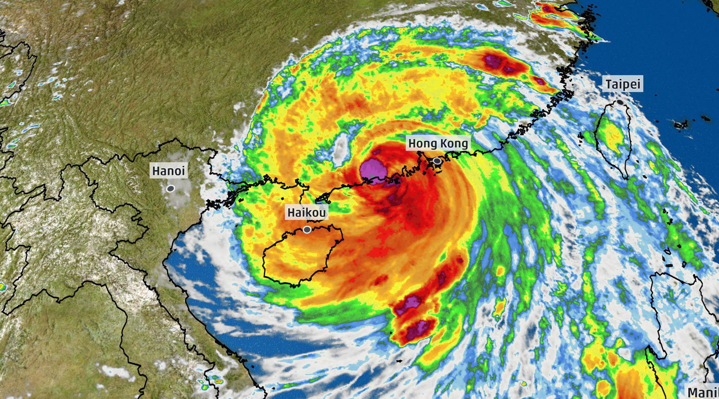 The super-typhoon Mangkhut <em>(Source: The Weather Channel)</em>