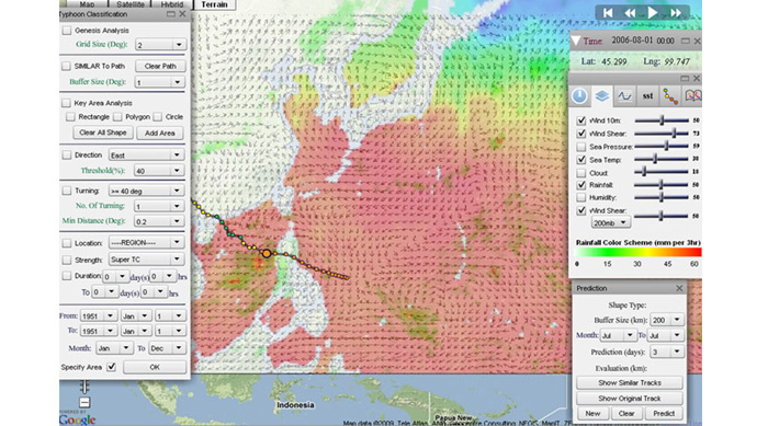 Web-based system for typhoon prediction and analysis