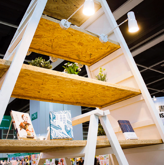 The Chinese University Press (Booth design by Mo Kar-him and Luka Ng; photo by Mo Kar-him)